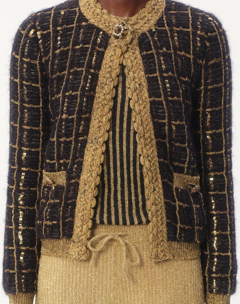Valentino Handbags Giacca Di Maglia In Mohair E Paillettes per Donna in Nero/oro | Valentino IT Hotsell