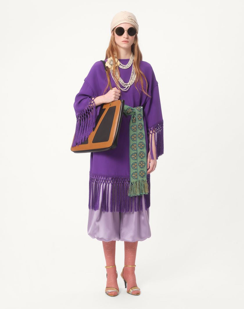 Valentino Handbags Abito In Cady Couture per Donna in Violet | Valentino IT In Linea
