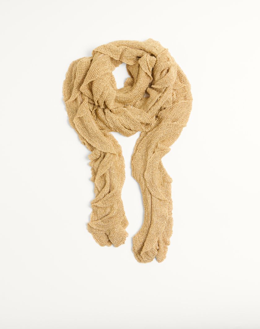 Valentino Handbags Sciarpa Knitted In Lurex per Donna in Oro | Valentino IT Vendita