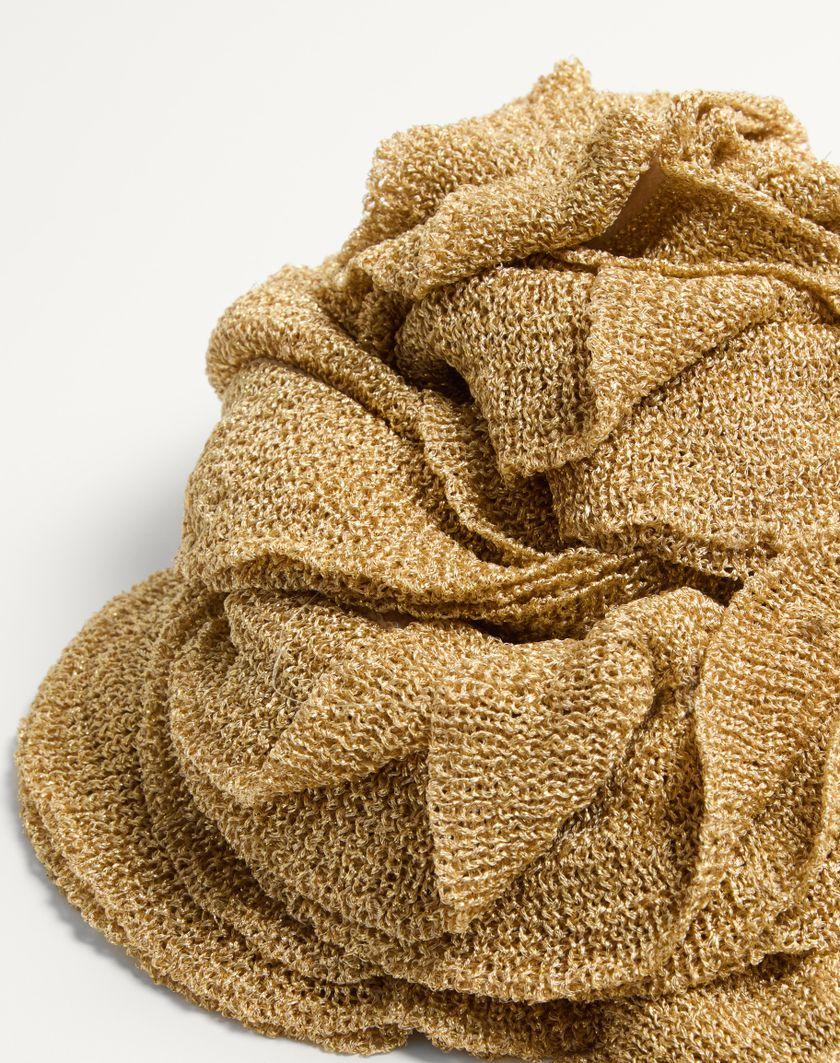 Valentino Handbags Sciarpa Knitted In Lurex per Donna in Oro | Valentino IT Vendita