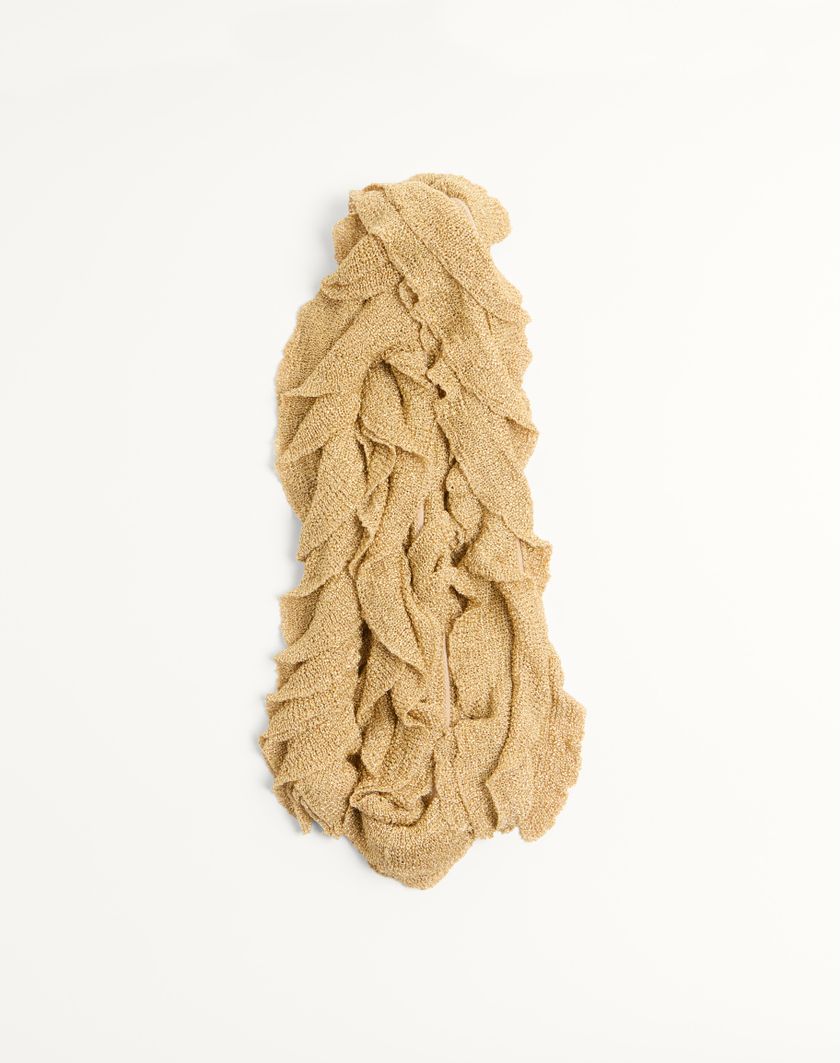 Valentino Handbags Sciarpa Knitted In Lurex per Donna in Oro | Valentino IT Vendita