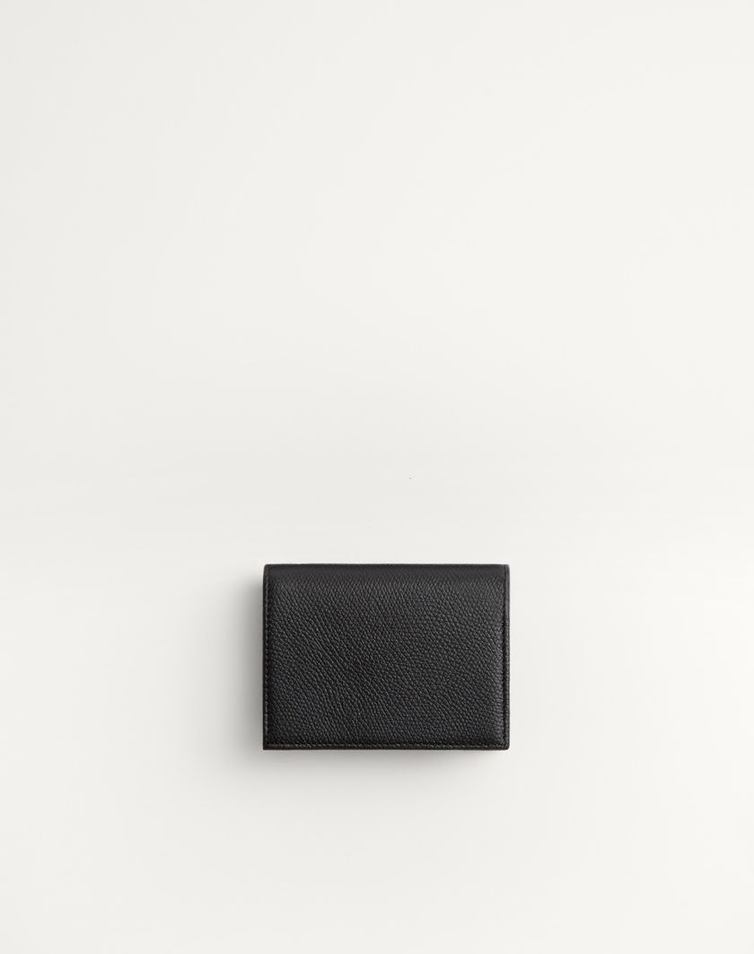 Valentino Handbags Portafoglio Vlogo Signature In Vitello Granato per Donna in Nero | Valentino IT Promozione
