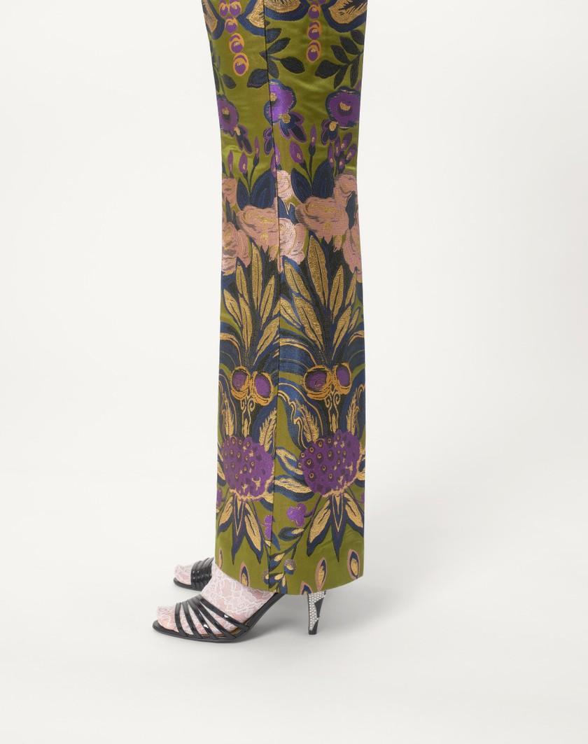 Valentino Handbags Pantaloni In Apres L'hiver Jacquard Floreale Lurex per Donna in Multicolor | Valentino IT Outlet