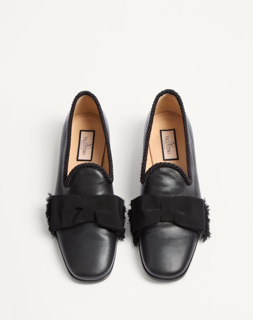 Valentino Handbags Mocassino Bowow In Pelle per Uomo in Nero | Valentino IT Vendita Economica