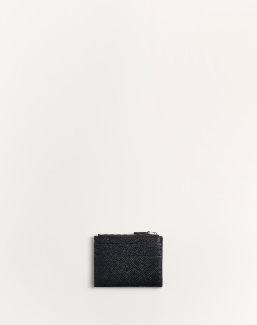 Valentino Handbags Portacarte Vlogo Signature In Vitello Granato per Uomo in Nero | Valentino IT Italia