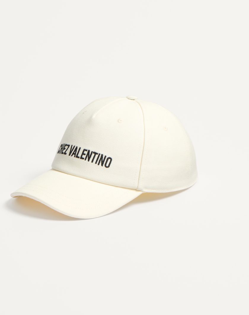 Valentino Handbags Baseball Cap Chez Valentino In Cotone Con Ricamo per Uomo in Avorio/nero | Valentino IT Fino Al -60%