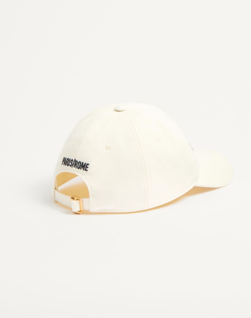 Valentino Handbags Baseball Cap Chez Valentino In Cotone Con Ricamo per Uomo in Avorio/nero | Valentino IT Fino Al -60%