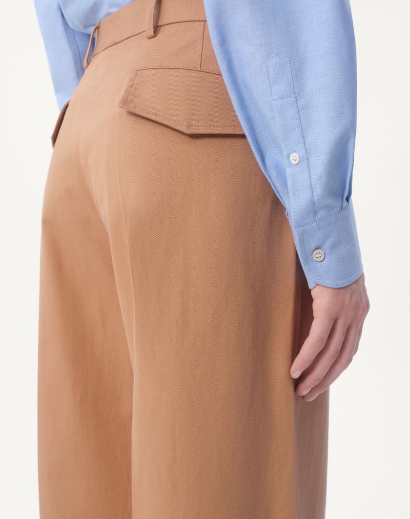 Valentino Handbags Camicia In Cotone Con Ricamo Vlogo per Uomo in Celeste | Valentino IT Offerta