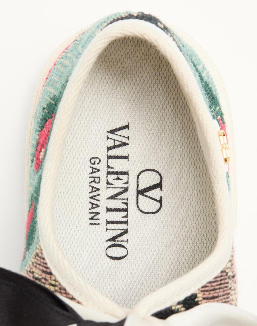 Valentino Handbags Sneaker Ballerina Bay By Bay In Tessuto Jacquard Con Ricamo Floreale per Donna in Multicolor | Valentino IT Pezzi Unici