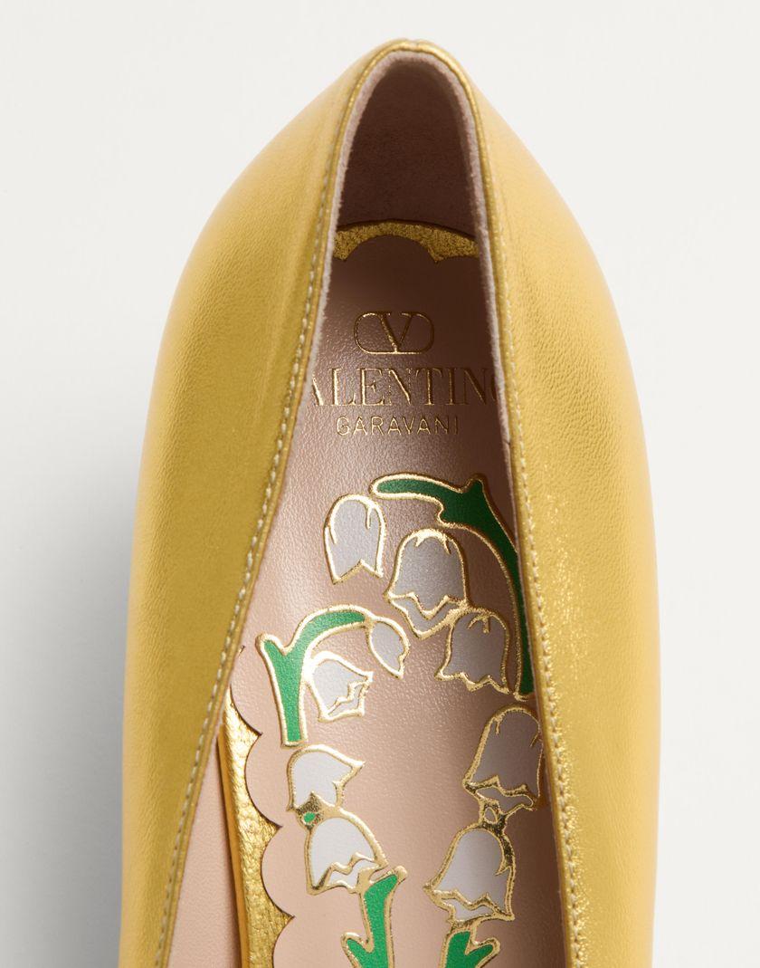 Valentino Handbags Décolleté Bowow In Nappa Laminata 45mm per Donna in Oro | Valentino IT Consegna Veloce