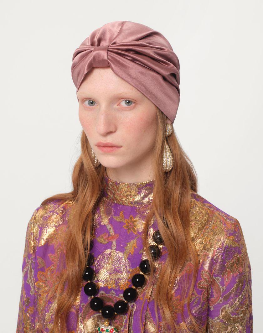 Valentino Handbags Turbante Foulard In Seta per Donna in Oro/rosa | Valentino IT Promozione Limitata