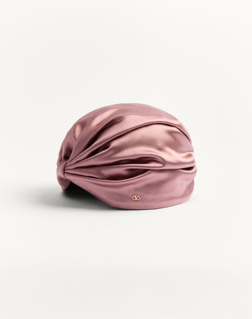 Valentino Handbags Turbante Foulard In Seta per Donna in Oro/rosa | Valentino IT Promozione Limitata