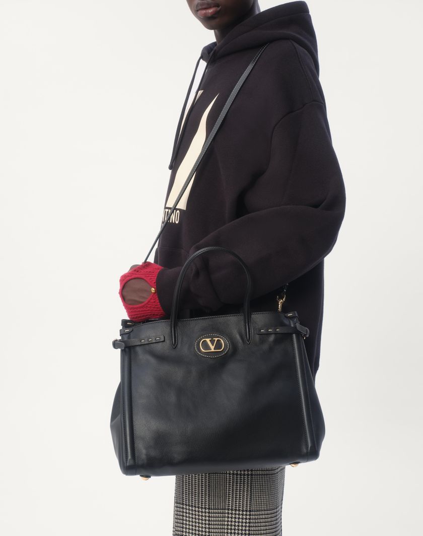 Valentino Handbags Felpa In Cotone Con Cappuccio E Stampa Chez Valentino per Uomo in Nero | Valentino IT Vendite Flash