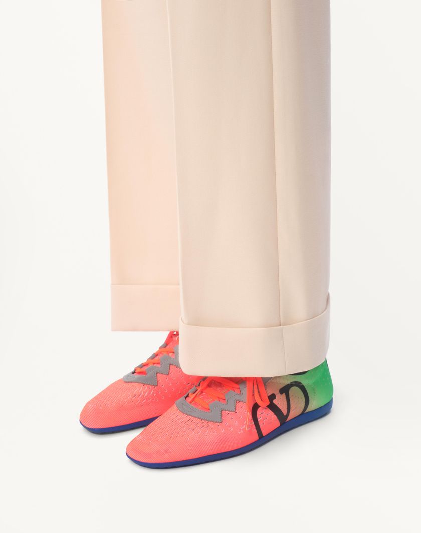 Valentino Handbags Sneaker Chromathon In Tessuto Tecnico per Uomo in Lime/orange Fluo/nero/grigio | Valentino IT Soddisfazione Garantita
