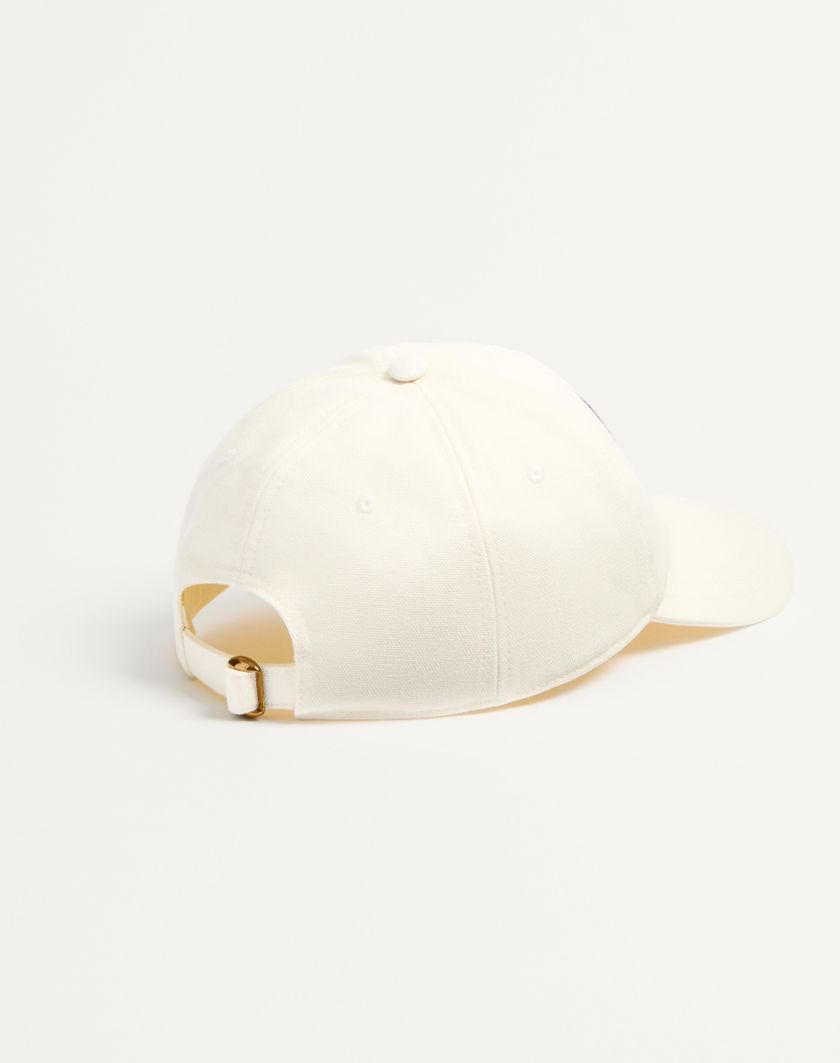 Valentino Handbags Baseball Cap Chez Valentino In Cotone Con Ricamo per Uomo in Nero/avorio | Valentino IT Qualità Garantita