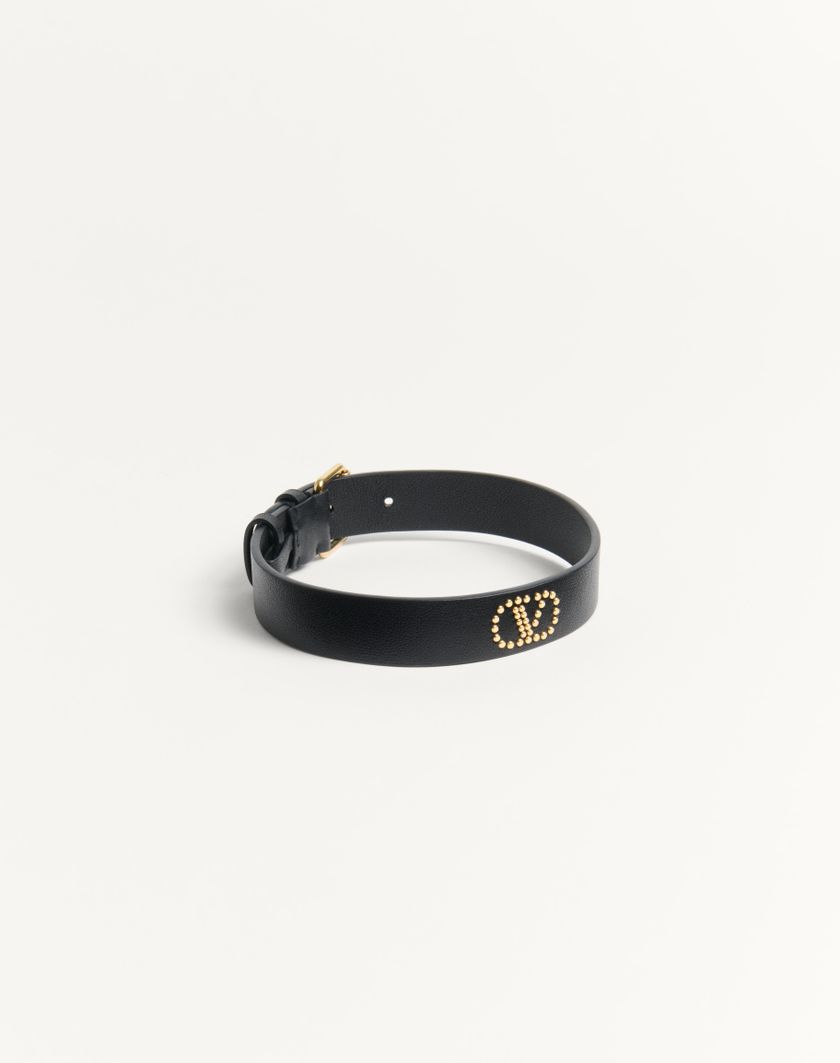 Valentino Handbags Choker Valentino Garavani Vlogo Signature In Pelle E Metallo per Donna in Nero | Valentino IT Consegna Veloce