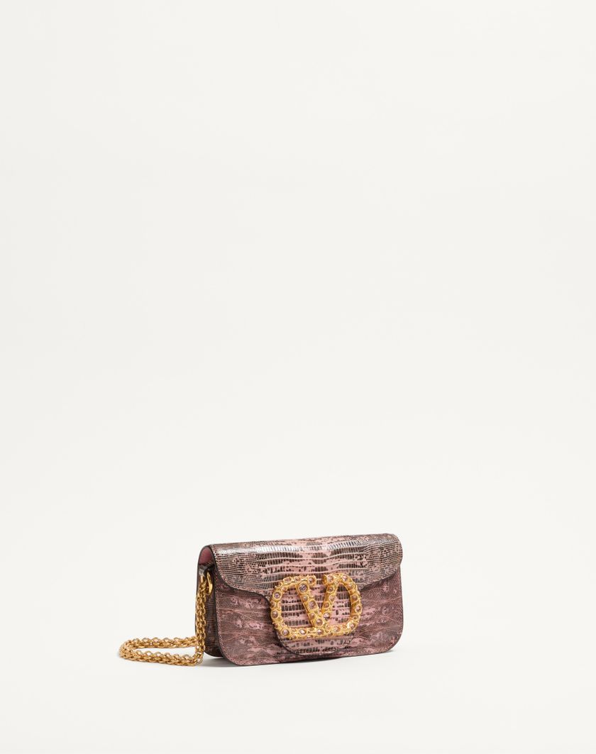 Valentino Handbags Borsa Piccola A Spalla Valentino Garavani Locò In Tejus Con Logo Gioiello per Donna in Verde | Valentino IT Shopping Online