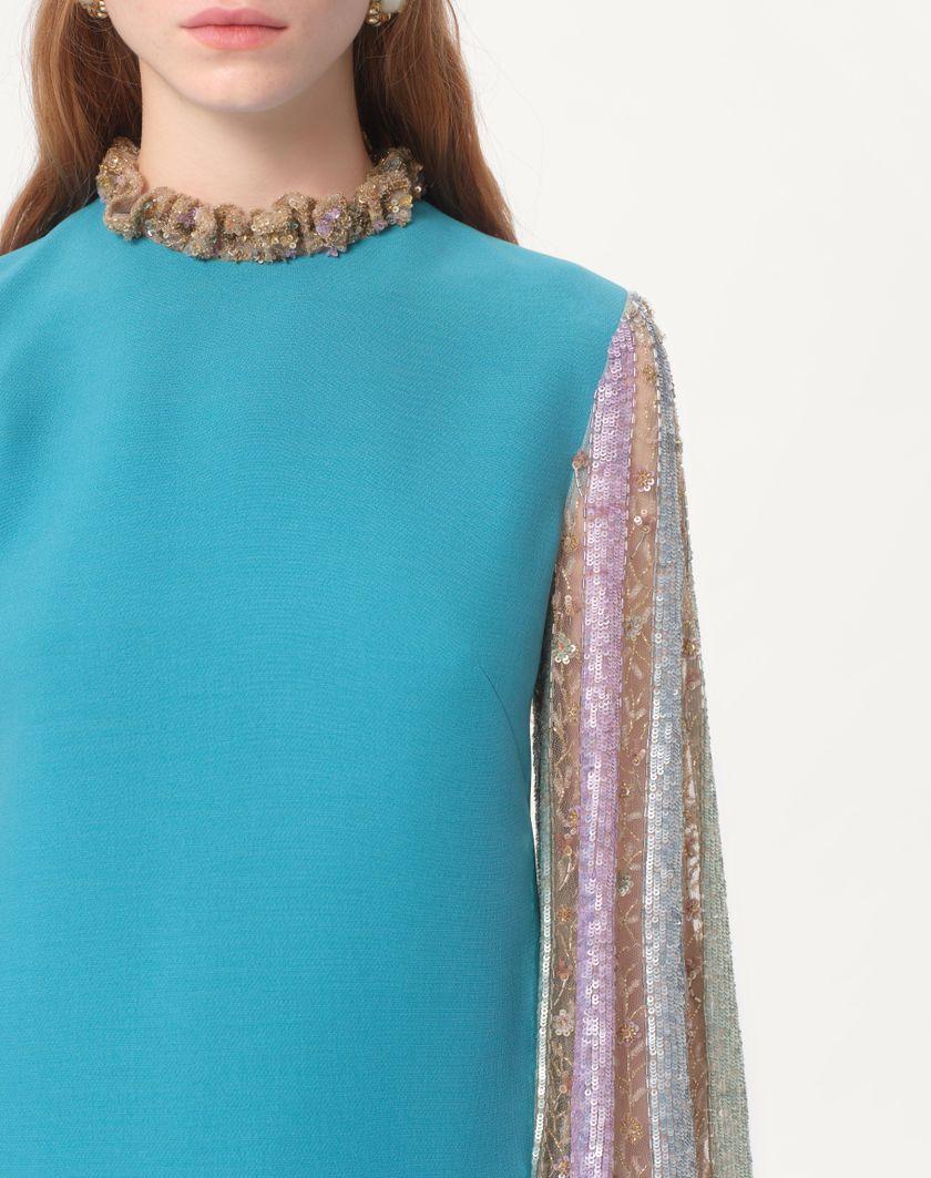 Valentino Handbags Abito Corto In Crepe Couture Ricamato per Donna in Multicolor | Valentino IT Economico
