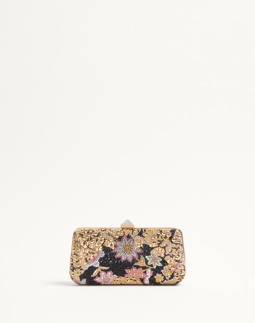 Valentino Handbags Minaudiere Carry Secrets Con Strass Motivo Apres L'hiver per Donna in Multicolor | Valentino IT In Vendita
