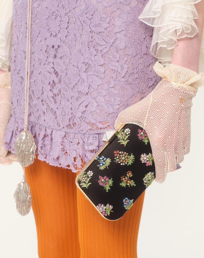 Valentino Handbags Abito Corto In Heavy Lace Ricamato per Donna in Multicolor | Valentino IT Offerte