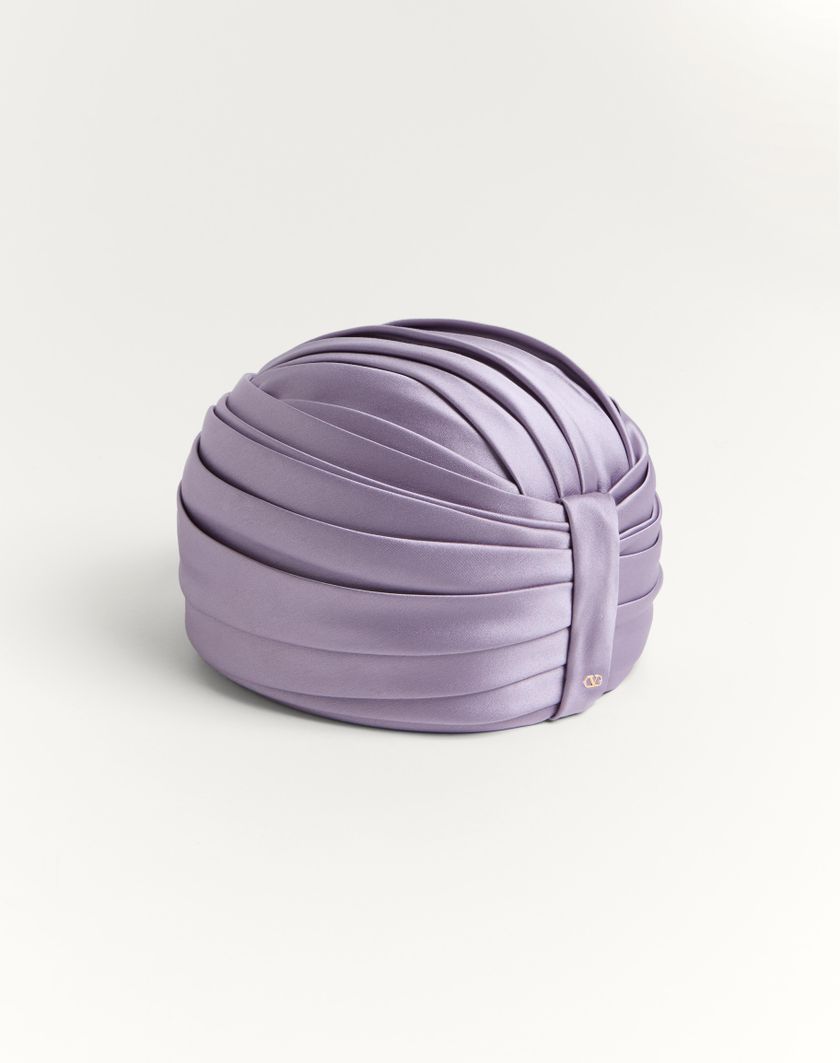 Valentino Handbags Turbante Rigido In Seta per Donna in Lilla | Valentino IT In Saldo