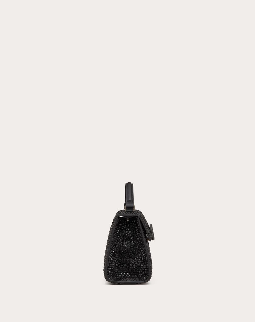Valentino Handbags Borsa A Mano Mini Vsling Con Ricamo Sparkling per Donna in Jet | Valentino IT 2025