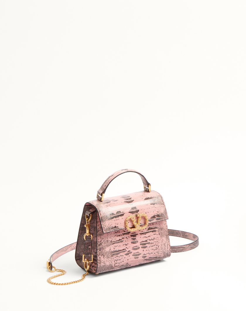 Valentino Handbags Borsa A Mano Mini Valentino Garavani Vsling In Tejus Con Logo Gioiello per Donna in Rosa | Valentino IT Nuovo