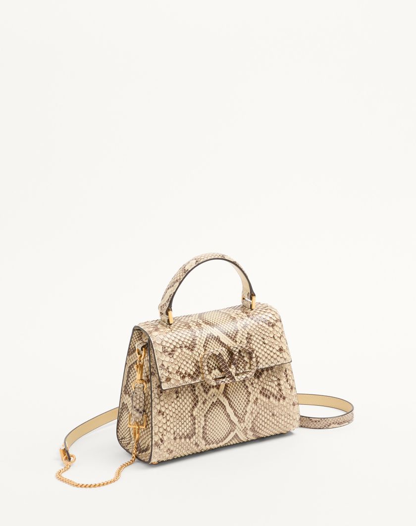 Valentino Handbags Borsa A Mano Piccola Valentino Garavani Vsling In Pitone per Donna in Avorio | Valentino IT Qualità