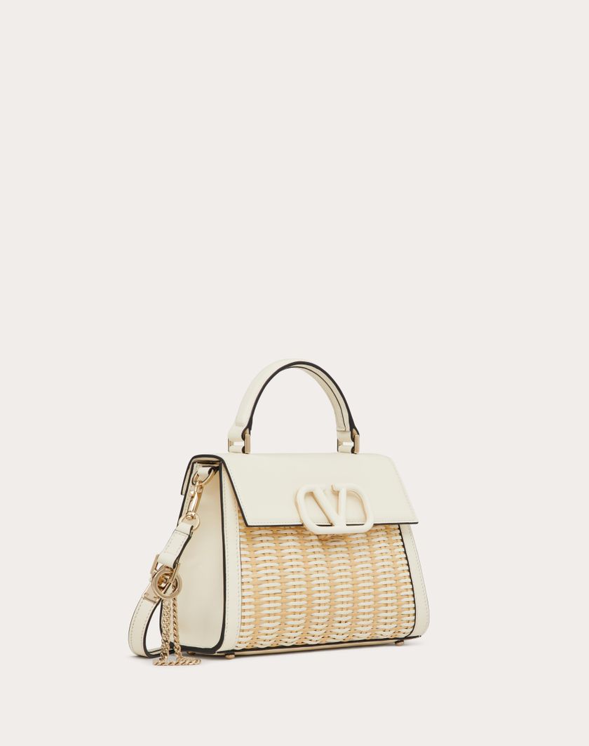 Valentino Handbags Borsa A Mano Piccola Vsling In Midollino per Donna in Naturale/avorio | Valentino IT Qualità Garantita