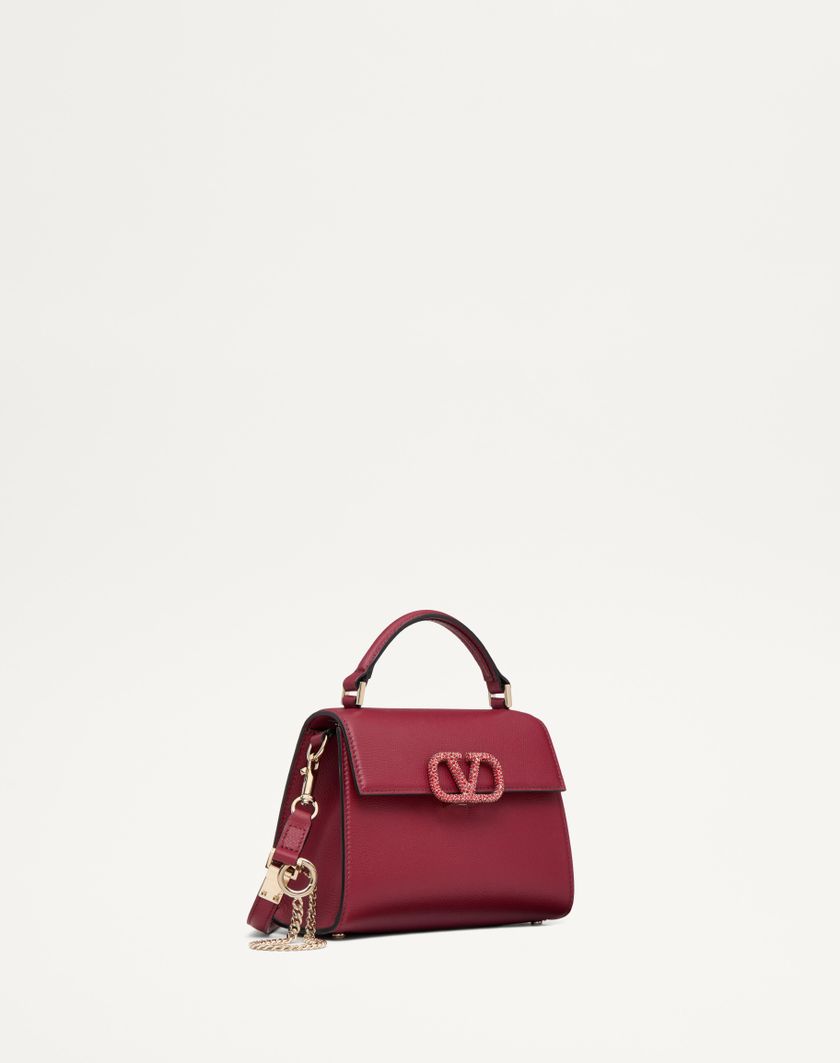 Valentino Handbags Borsa A Mano Mini Valentino Garavani Vsling Con Logo Gioiello per Donna in Rosso Scuro | Valentino IT Fino Al -60%
