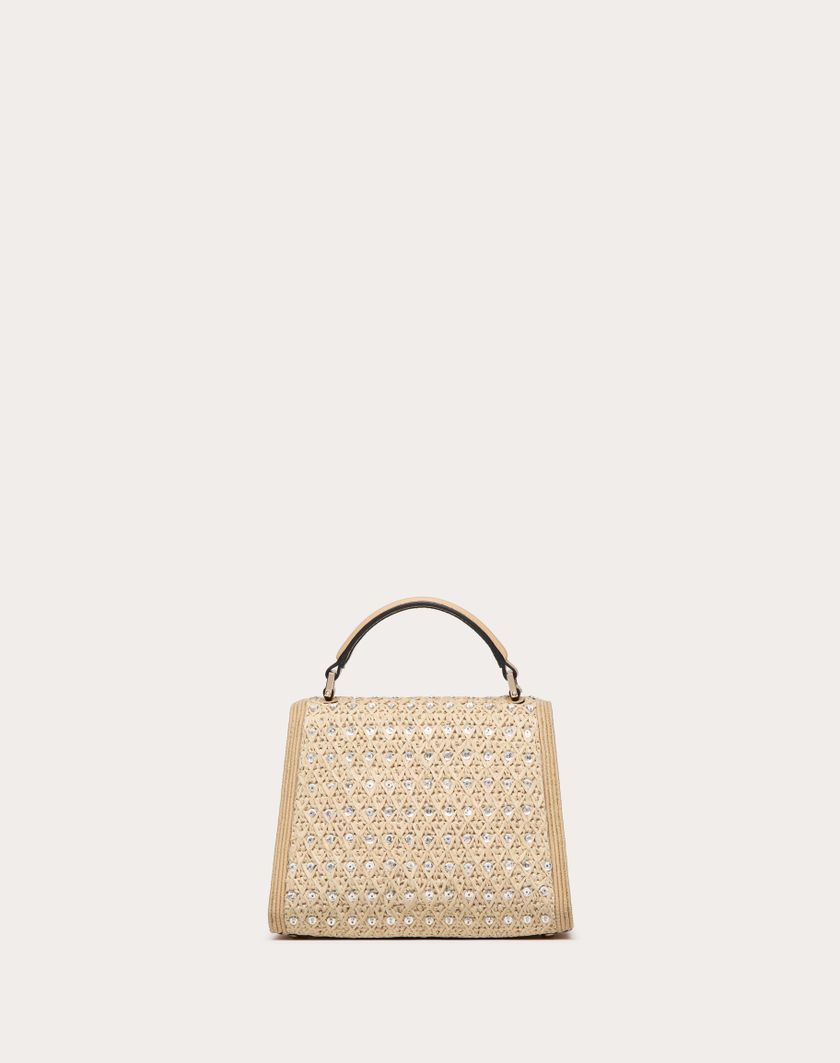 Valentino Handbags Borsa A Mano Mini Valentino Garavani Vsling Ricamata per Donna in Naturale/crystal/beige | Valentino IT Prezzo Ridotto