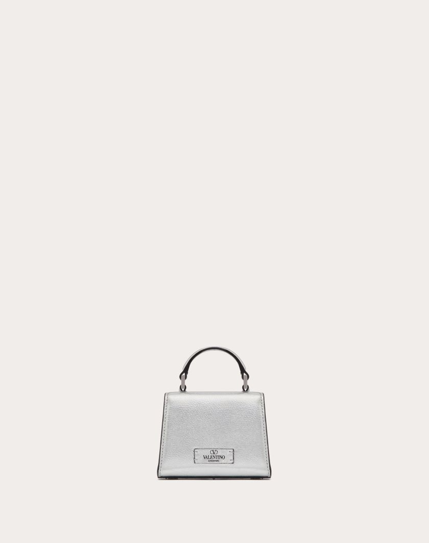 Valentino Handbags Borsa A Mano Micro Vsling In Vitello Granato Metallizzato per Donna in Argento | Valentino IT Sottocosto