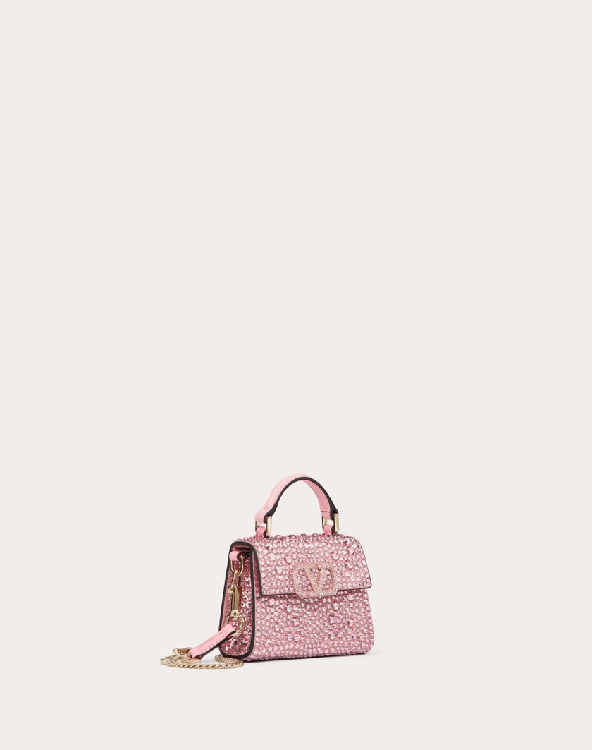 Valentino Handbags Borsa A Mano Micro Vsling Ricamata per Donna in Rose/bubble | Valentino IT Convenienza