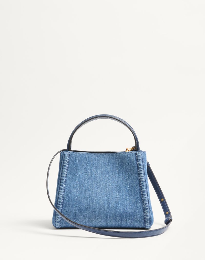Valentino Handbags Borsa A Mano Media Valentino Garavani Alltime In Denim Con Tracolla Nastro Ricamato per Donna in Denim/worker/multicolor | Valentino IT Presa