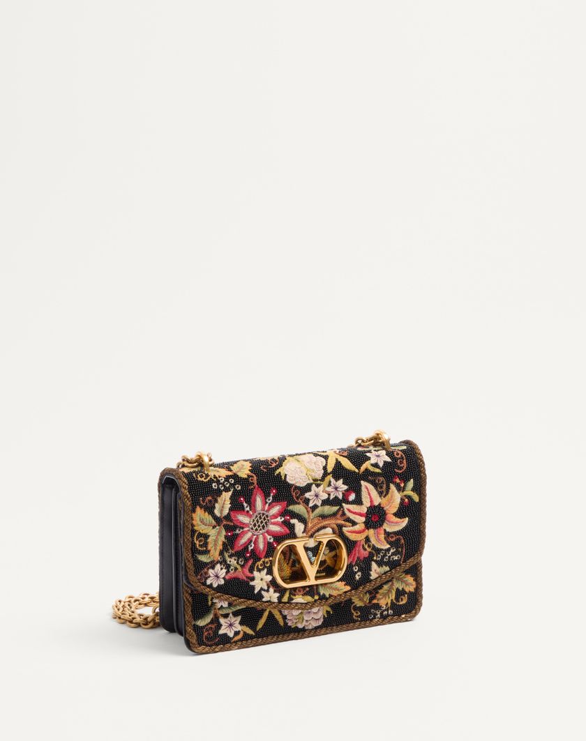 Valentino Handbags Borsa A Spalla Valentino Garavani Vain Ricamata per Donna in Multicolor/nero | Valentino IT Vendita Calda