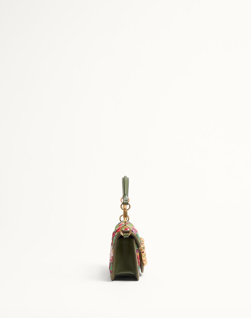 Valentino Handbags Borsa Piccola A Spalla Valentino Garavani Locò Ricamata Con Logo Gioiello per Donna in Naturale/multicolor | Valentino IT 2025