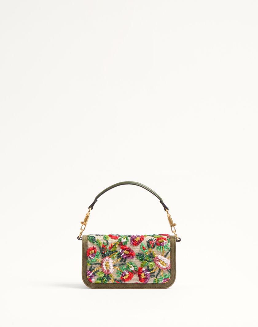 Valentino Handbags Borsa Piccola A Spalla Valentino Garavani Locò Ricamata Con Logo Gioiello per Donna in Naturale/multicolor | Valentino IT 2025
