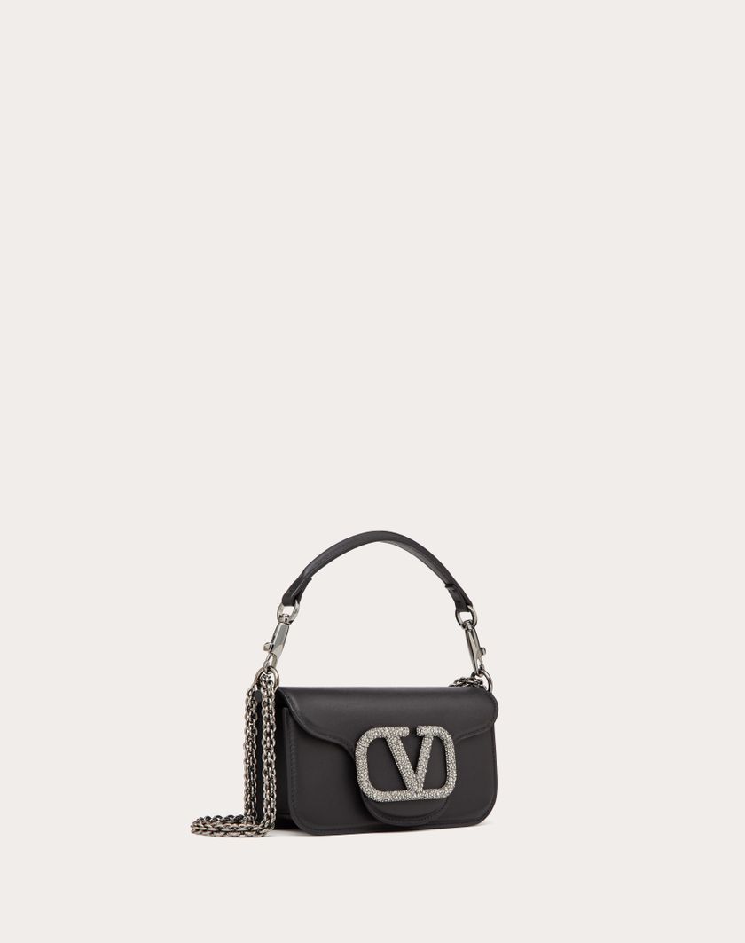 Valentino Handbags Borsa Piccola A Spalla Valentino Garavani Locò Con Logo Gioiello per Donna in Nero | Valentino IT Vendita