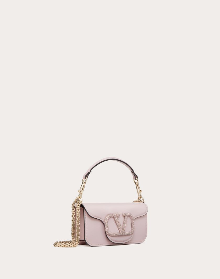 Valentino Handbags Borsa Piccola A Spalla Valentino Garavani Locò Con Logo Gioiello per Donna in Water Lilac | Valentino IT Promozione