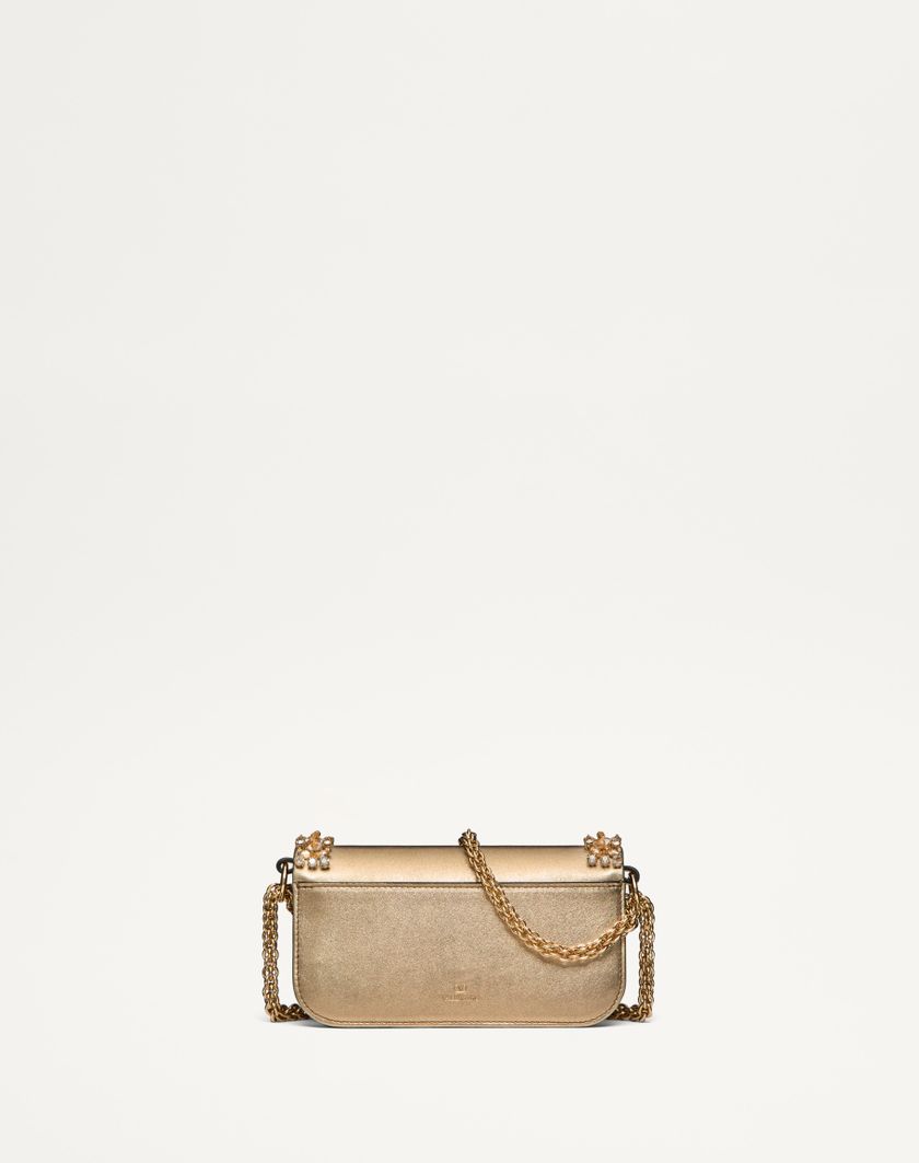 Valentino Handbags Borsa Piccola A Spalla Valentino Garavani Locò Ricamata per Donna in Crystal/oro | Valentino IT Spedizione Gratuita