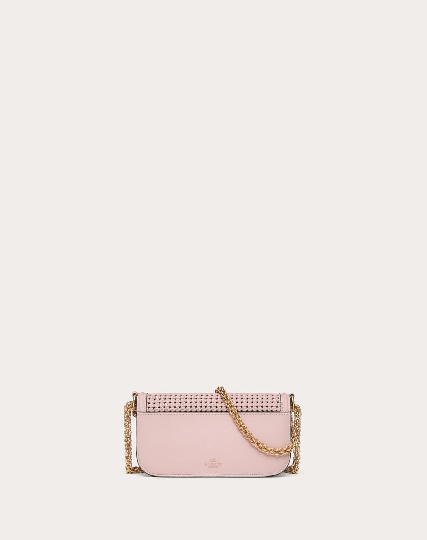 Valentino Handbags Borsa Piccola A Spalla Valentino Garavani Locò In Pelle Intrecciata per Donna in Rose Quartz | Valentino IT Promozione Limitata