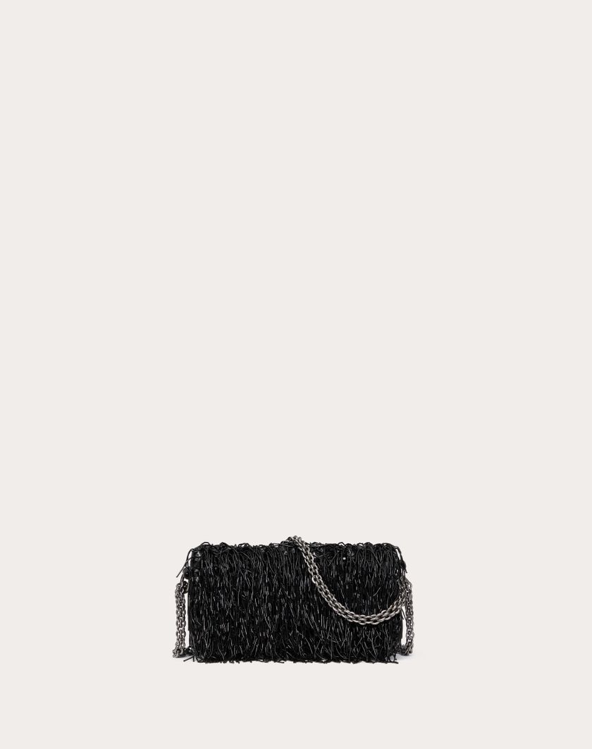 Valentino Handbags Borsa Piccola A Spalla Valentino Garavani Locò Ricamata per Donna in Nero | Valentino IT Affare Del Giorno