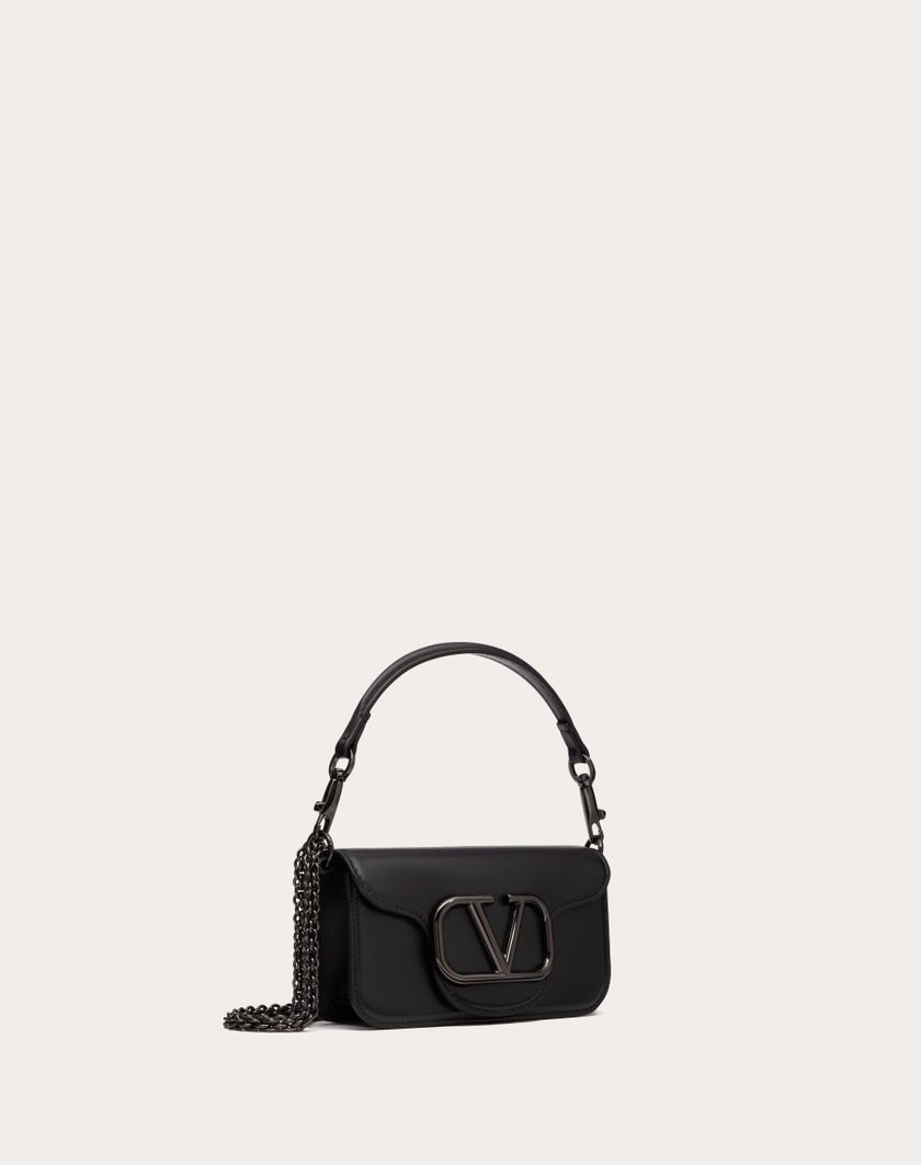 Valentino Handbags Borsa Piccola A Spalla Valentino Garavani Locò In Vitello per Donna in Nero | Valentino IT Sottocosto