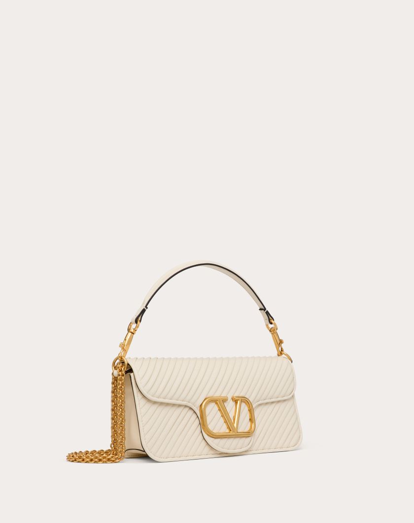 Valentino Handbags Borsa A Spalla Valentino Garavani Locò In Nappa Plissettata per Donna in Nero | Valentino IT Sconto