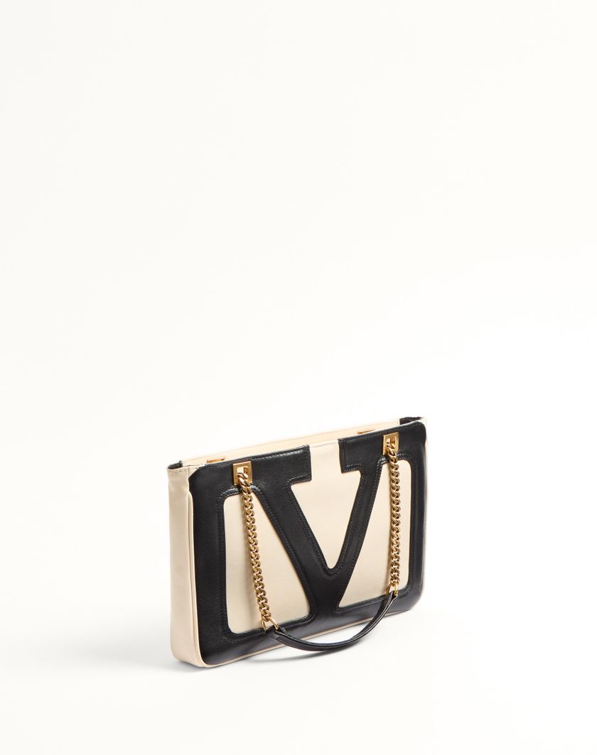 Valentino Handbags Borsa Shopping Piccola Valentino Garavani Viva Superstar In Nappa per Donna in Avorio/nero | Valentino IT Offerte