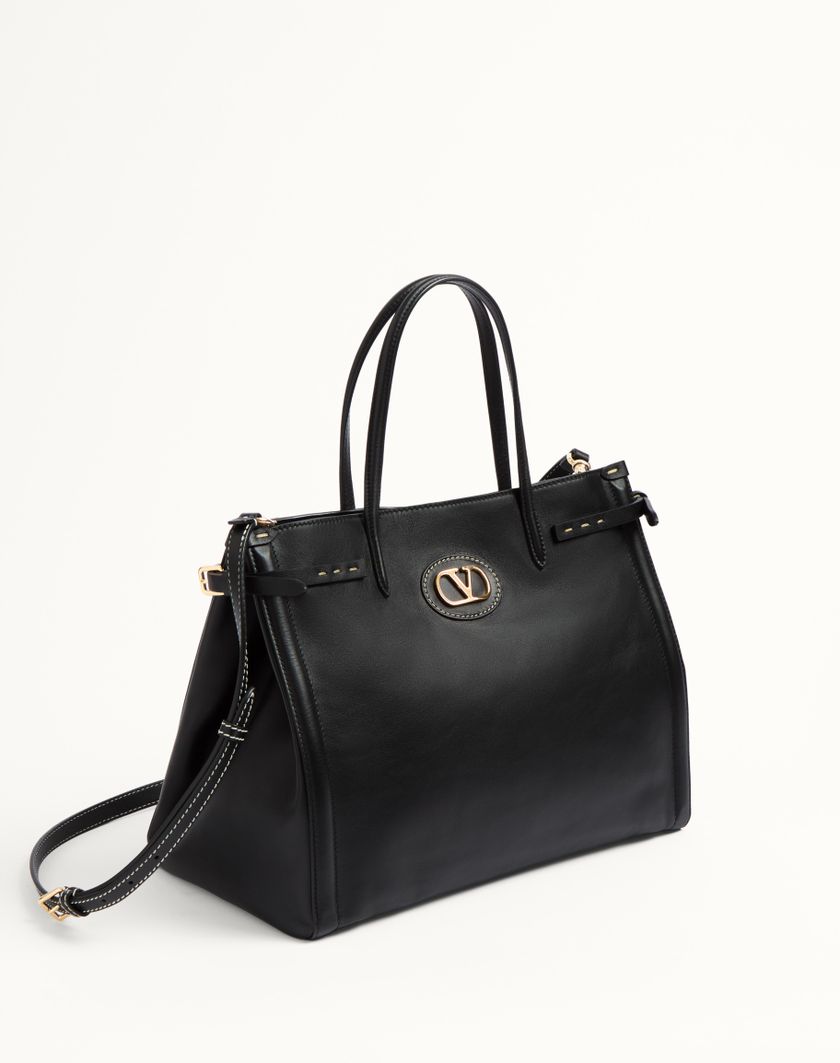 Valentino Handbags Borsa Shopping Media Valentino Garavani Antibes In Vitello per Donna in Tabacco | Valentino IT Negozio