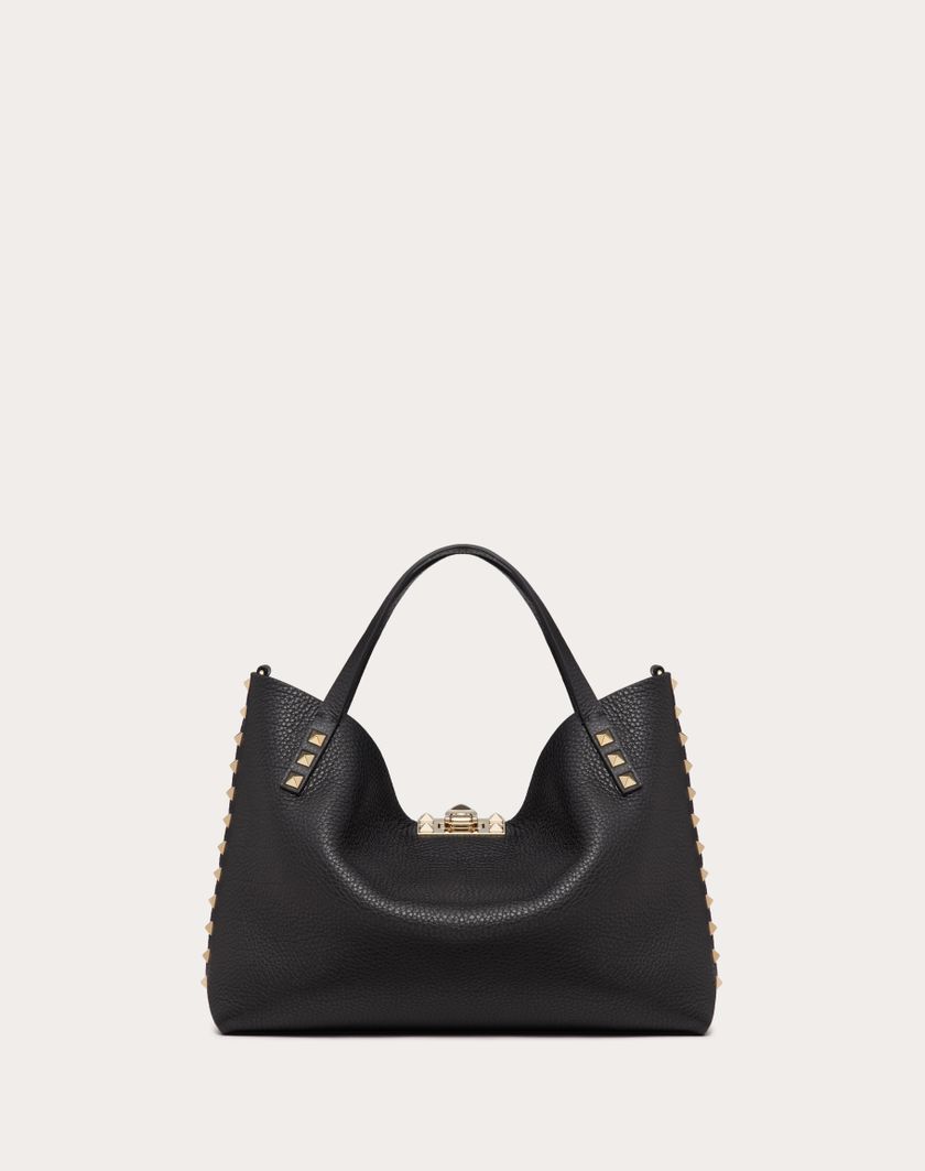 Valentino Handbags Borsa Piccola Rockstud In Vitello Granato Con Fodera A Contrasto per Donna in Moon Taupe/prune | Valentino IT Italia