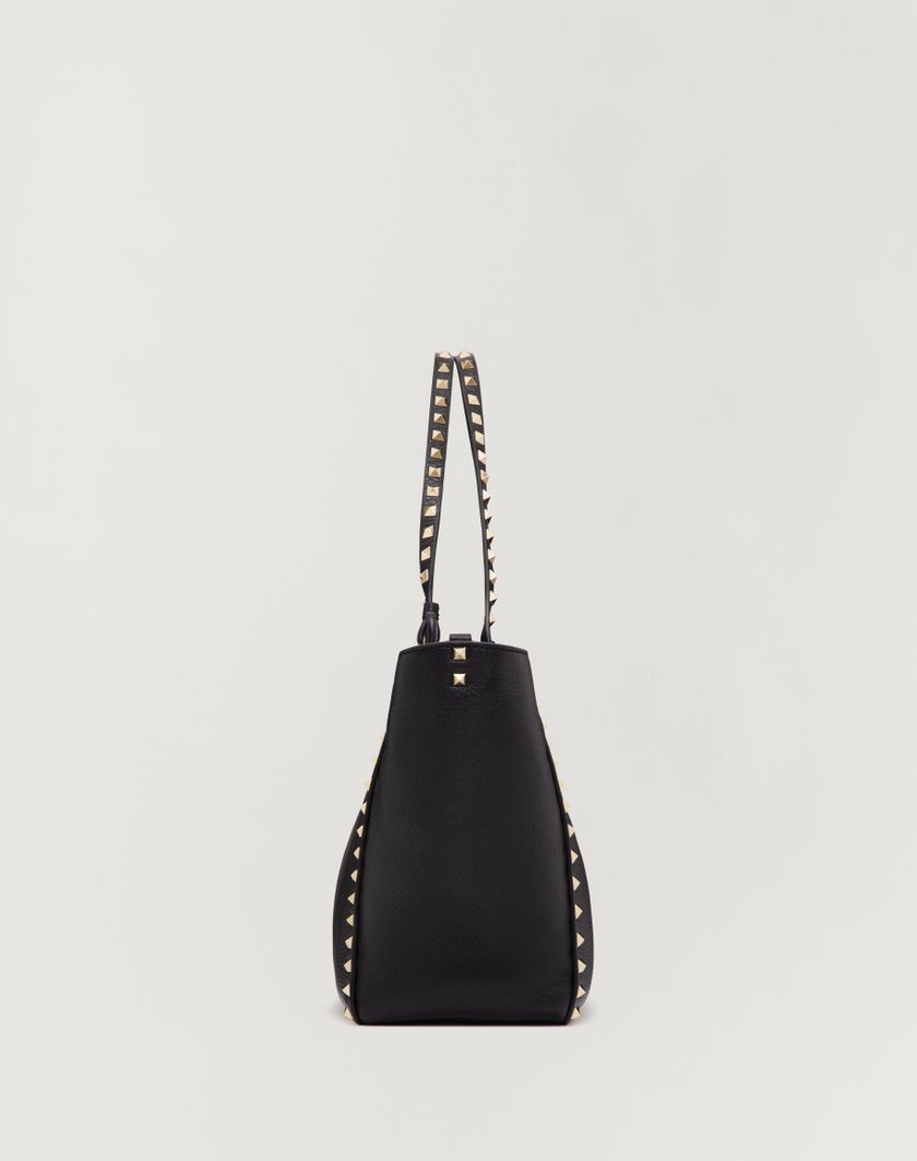 Valentino Handbags Borsa Media Rockstud In Vitello Granato per Donna in Nero | Valentino IT 2025
