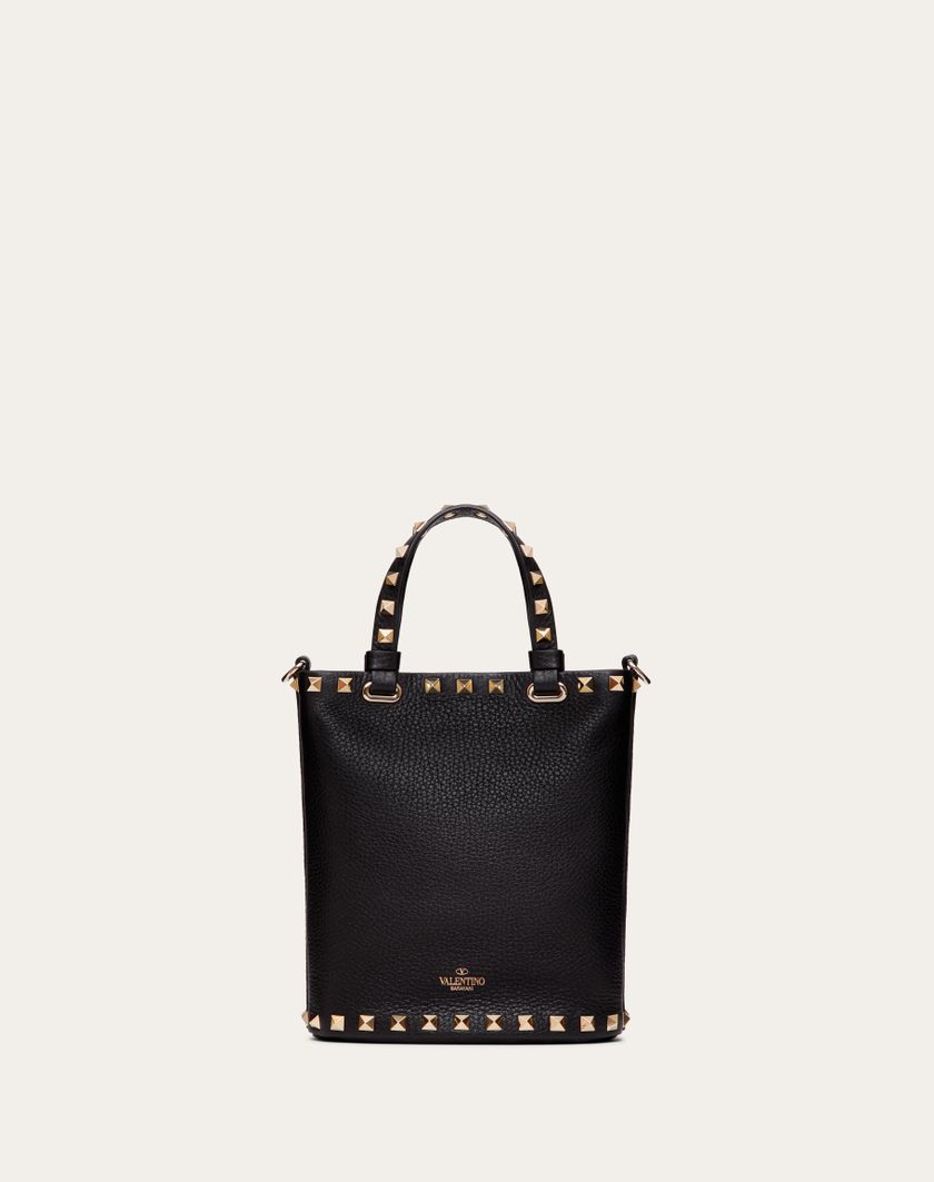 Valentino Handbags Pouch Con Tracolla Rockstud In Vitello Granato per Donna in Nero | Valentino IT Qualità
