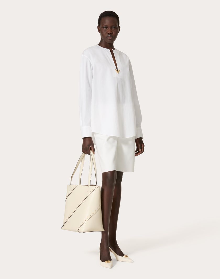 Valentino Handbags Borsa Shopping Valentino Garavani Valentino Garavani Rockstud Wispy In Vitello per Donna in Tabacco | Valentino IT Spedizione Gratuita